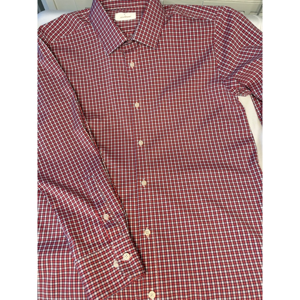 Perry Ellis Tech Slim Fit Sz L USA Cosatal‎ Classic long sleeve button up